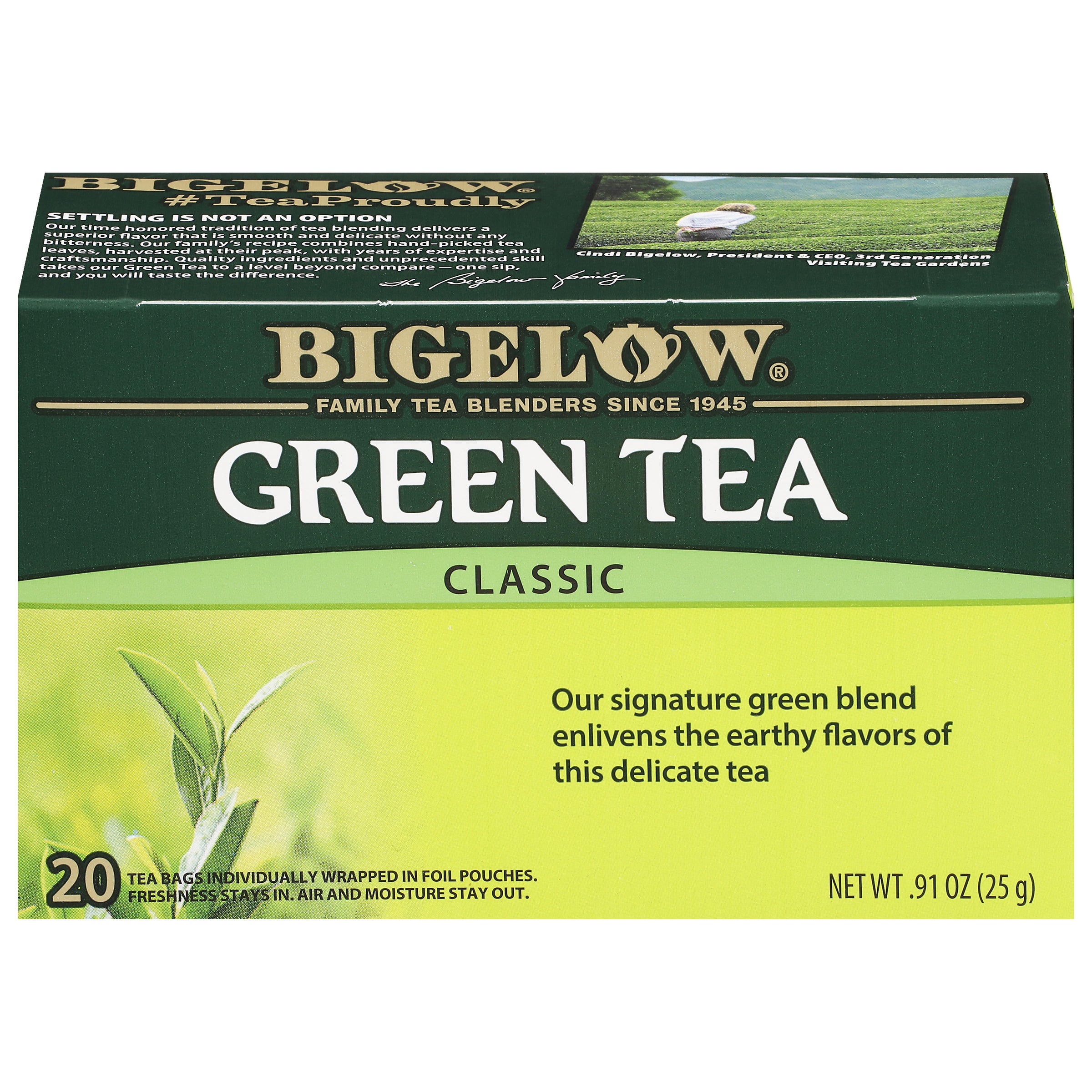 Green Tea - Case of 6 boxes- total of 120 teabags – Bigelow Tea