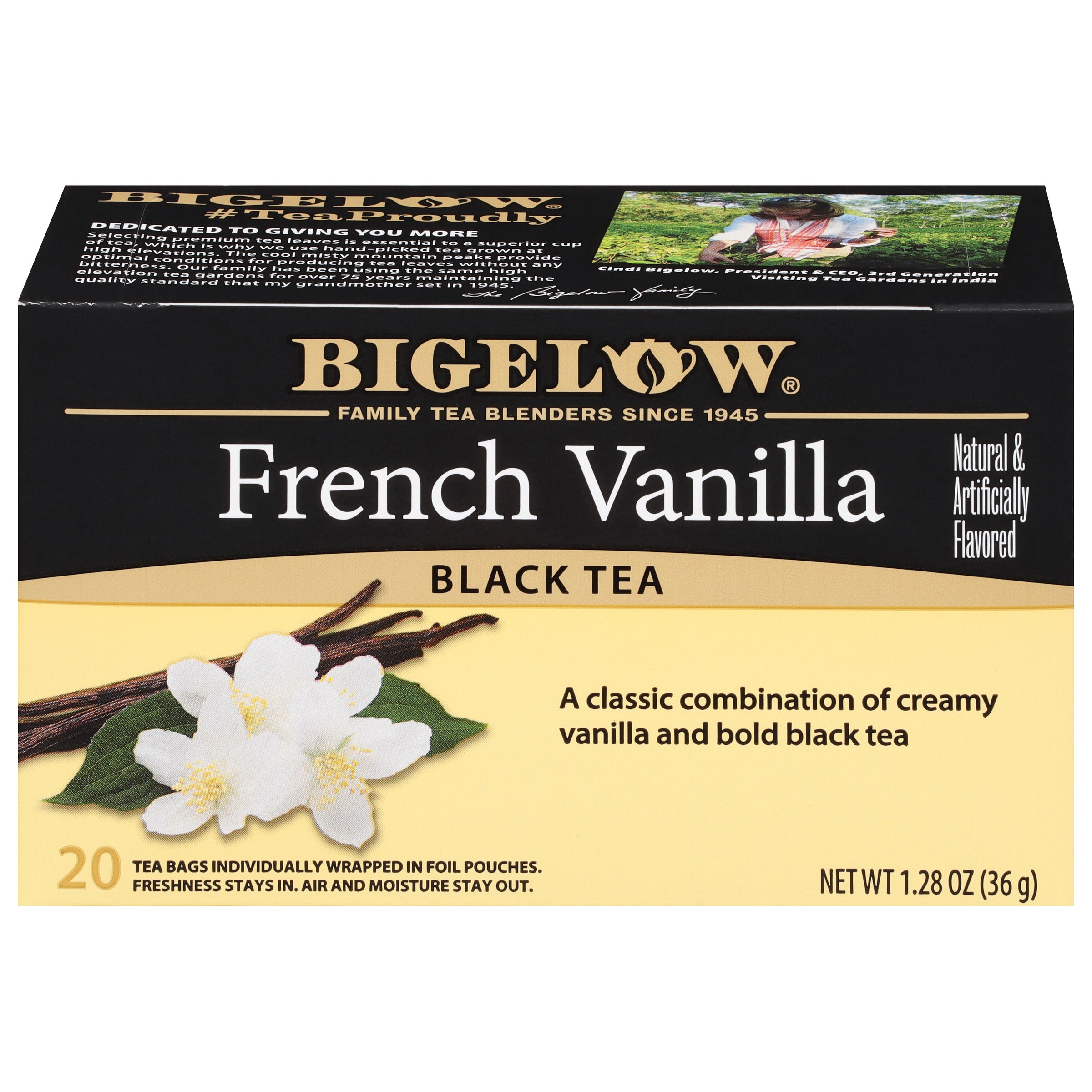 French Vanilla Tea - Case of 6 boxes - total of 120 teabags – Bigelow Tea
