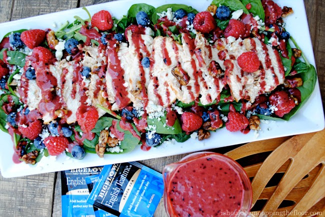 Bigelow Red, White and Blueberry Grilled Chicken Salad with Black Tea Raspberry Dressing