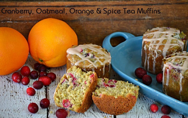 Bigelow Tea Cranberry Oatmeal Orange and Spice Tea Muffins