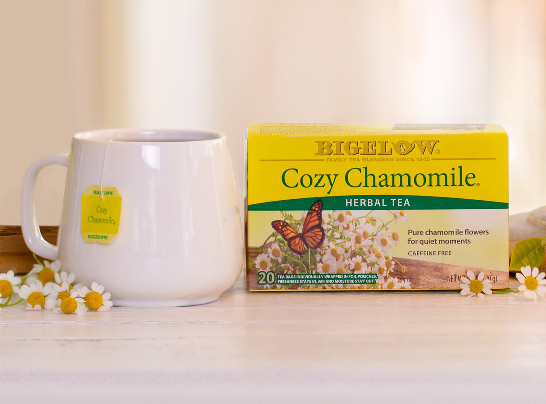 Bigelow Cozy Chamomile Tea and mug