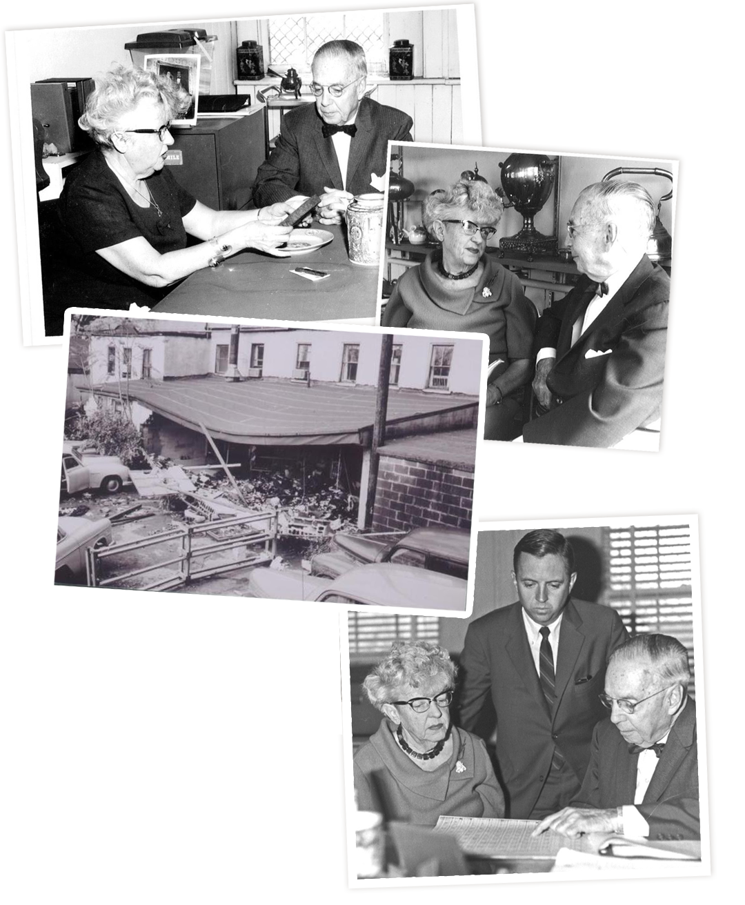 Bigelow Tea | The Beginning - Collage of bigelow family photos during early history