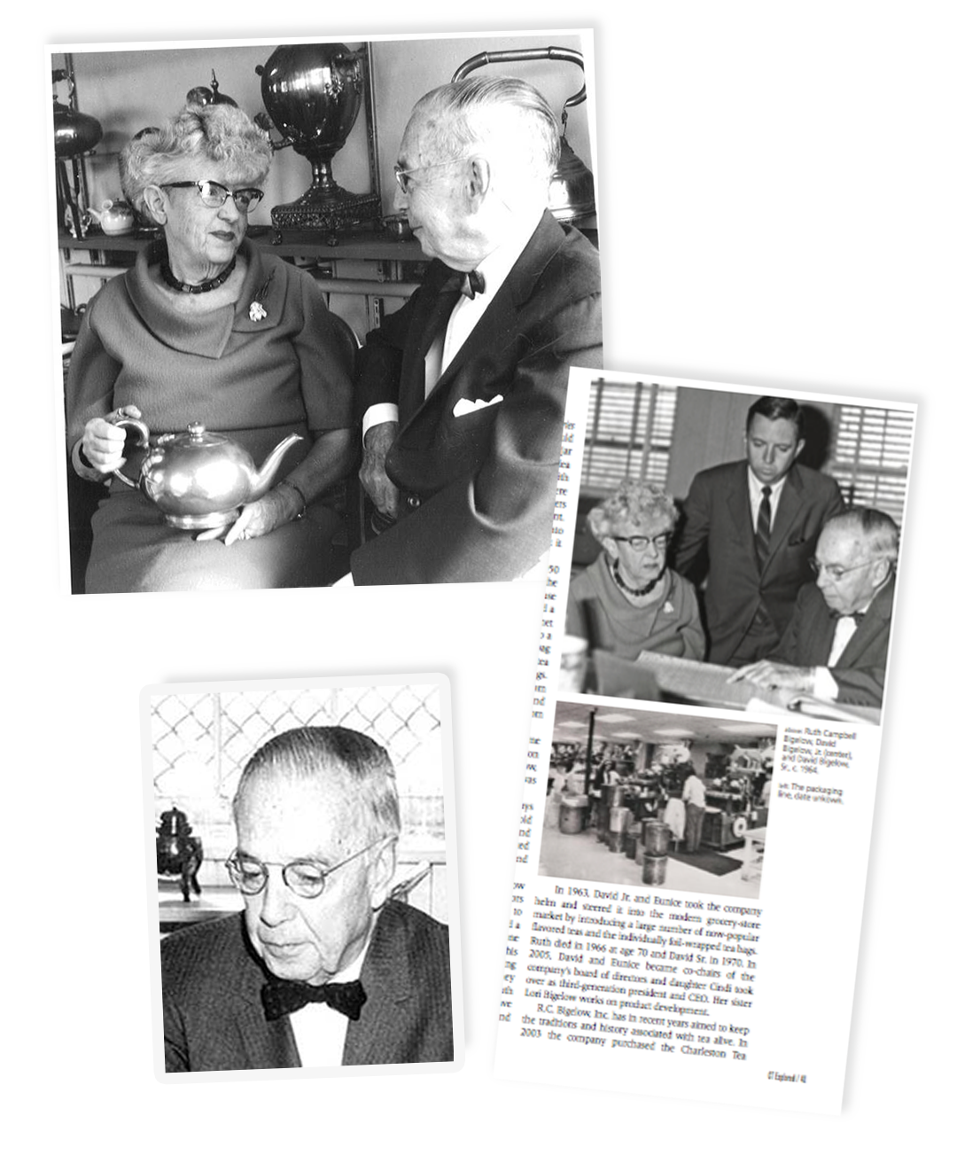 Bigelow Tea | David E. Bigelow, Sr. collage of photos