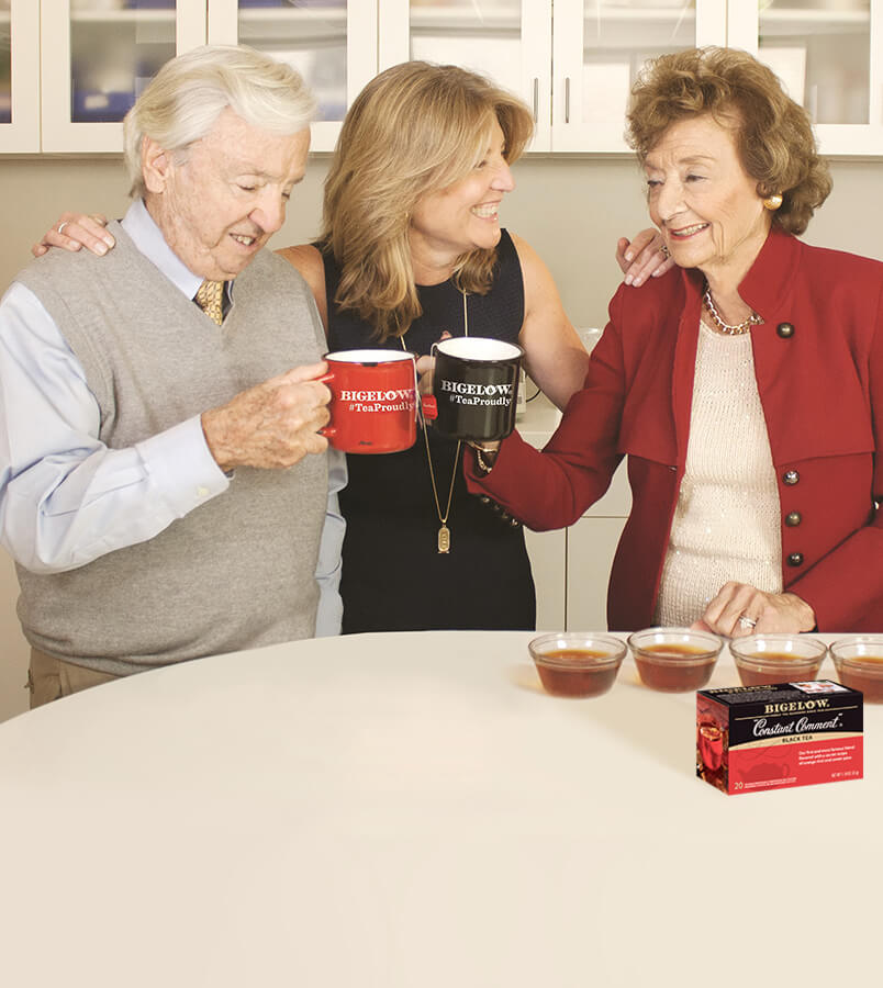 Bigelow Tea | The Bigelow Difference - photo of David Jr. Cindi, and Eunice Bigelow - Mobile