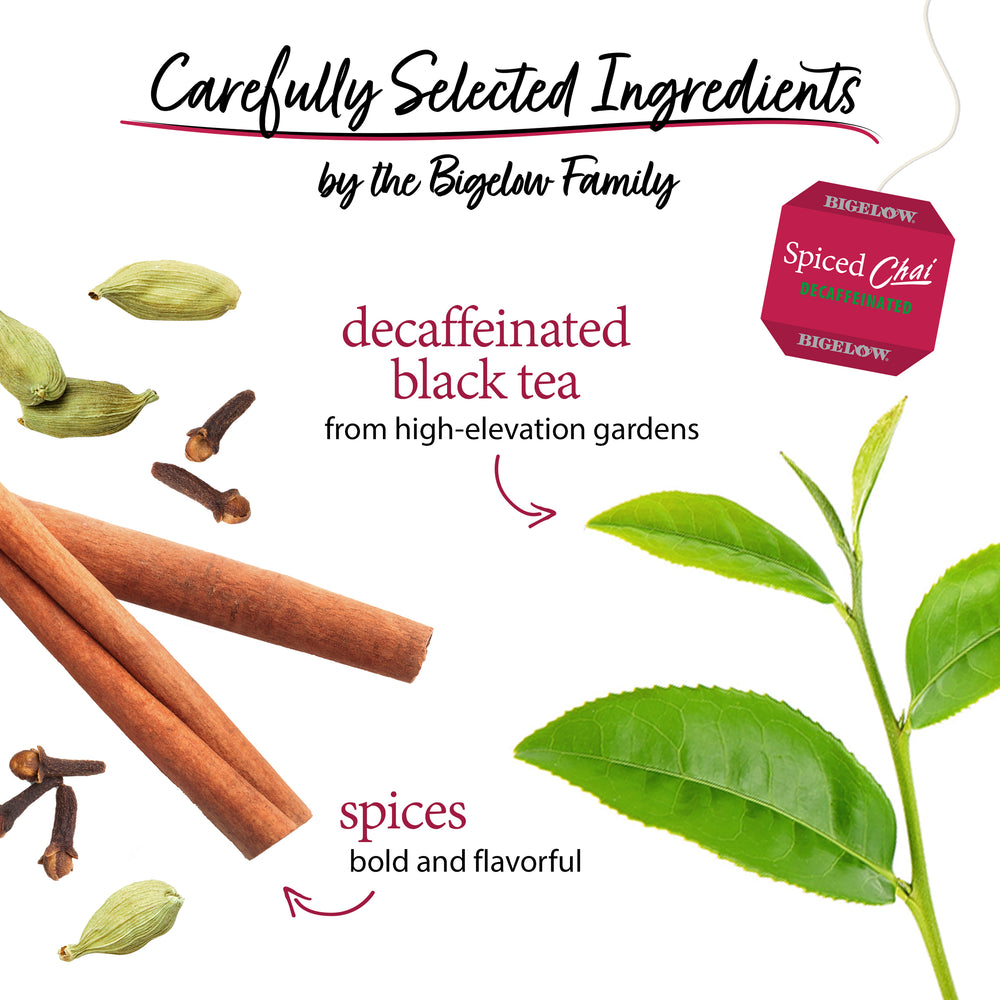 Ingredients of Spiced Chai Decaf