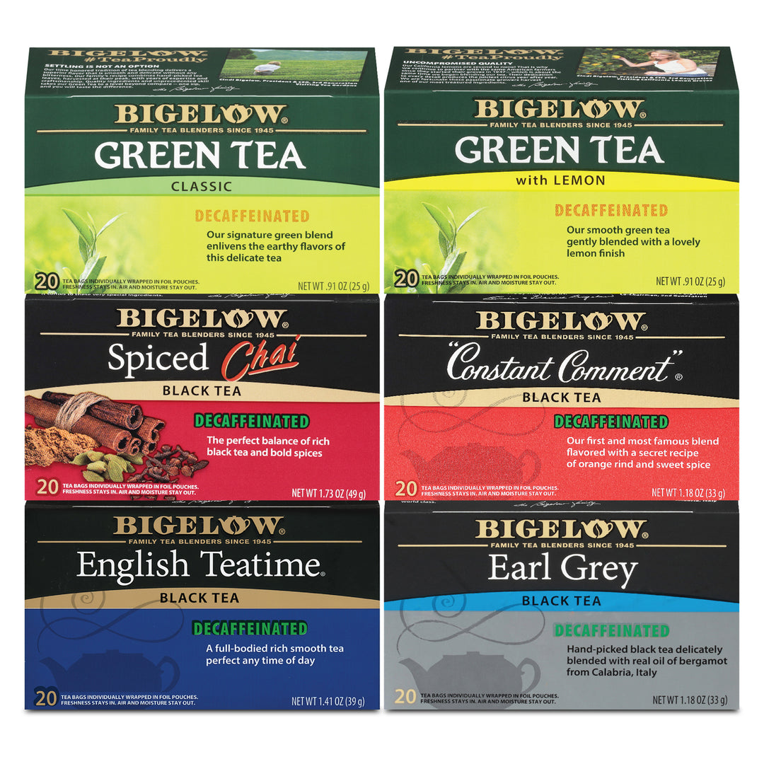 Front of Mixed Case of Decaffeinated Teas - 6 boxes