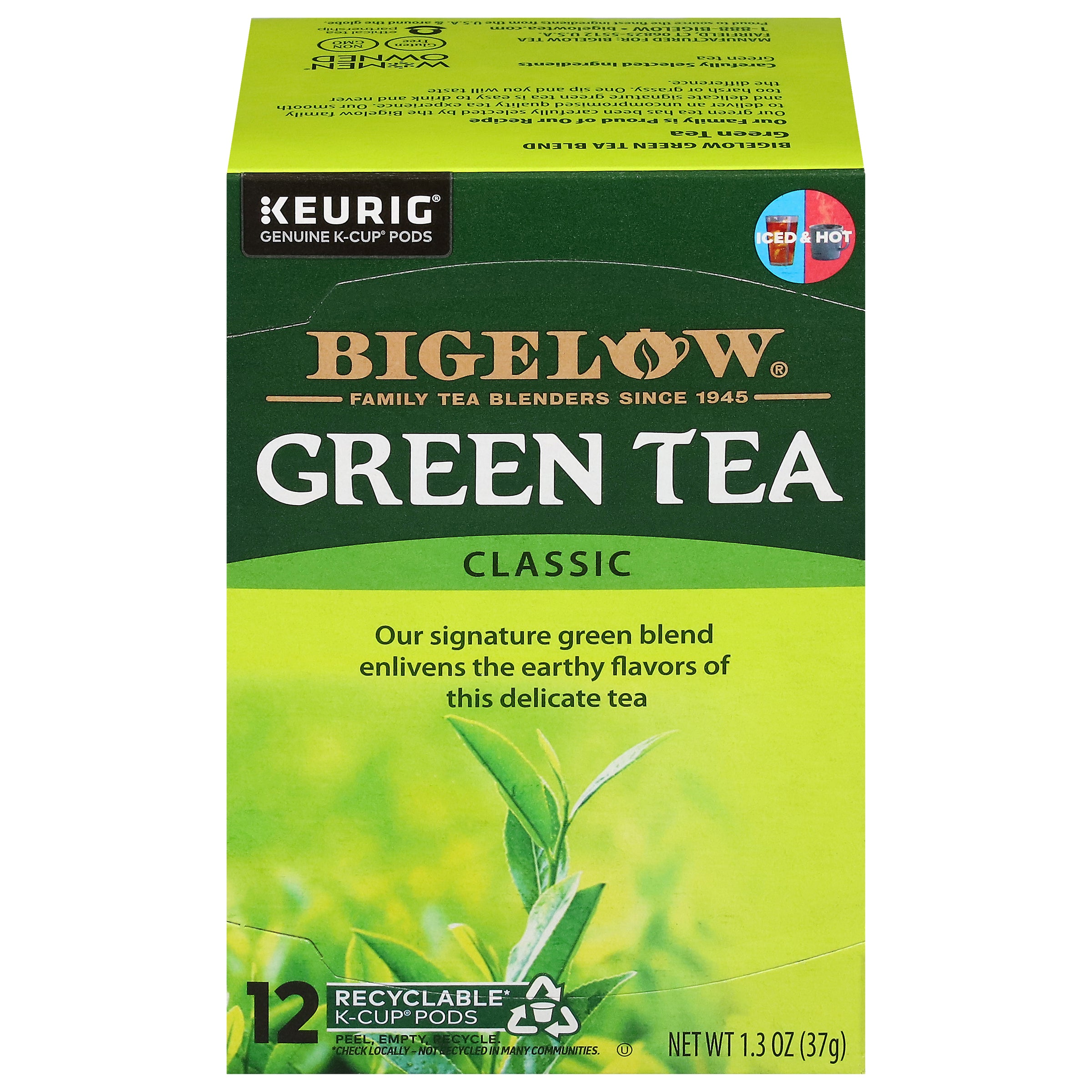 Organic green tea k cups best sale