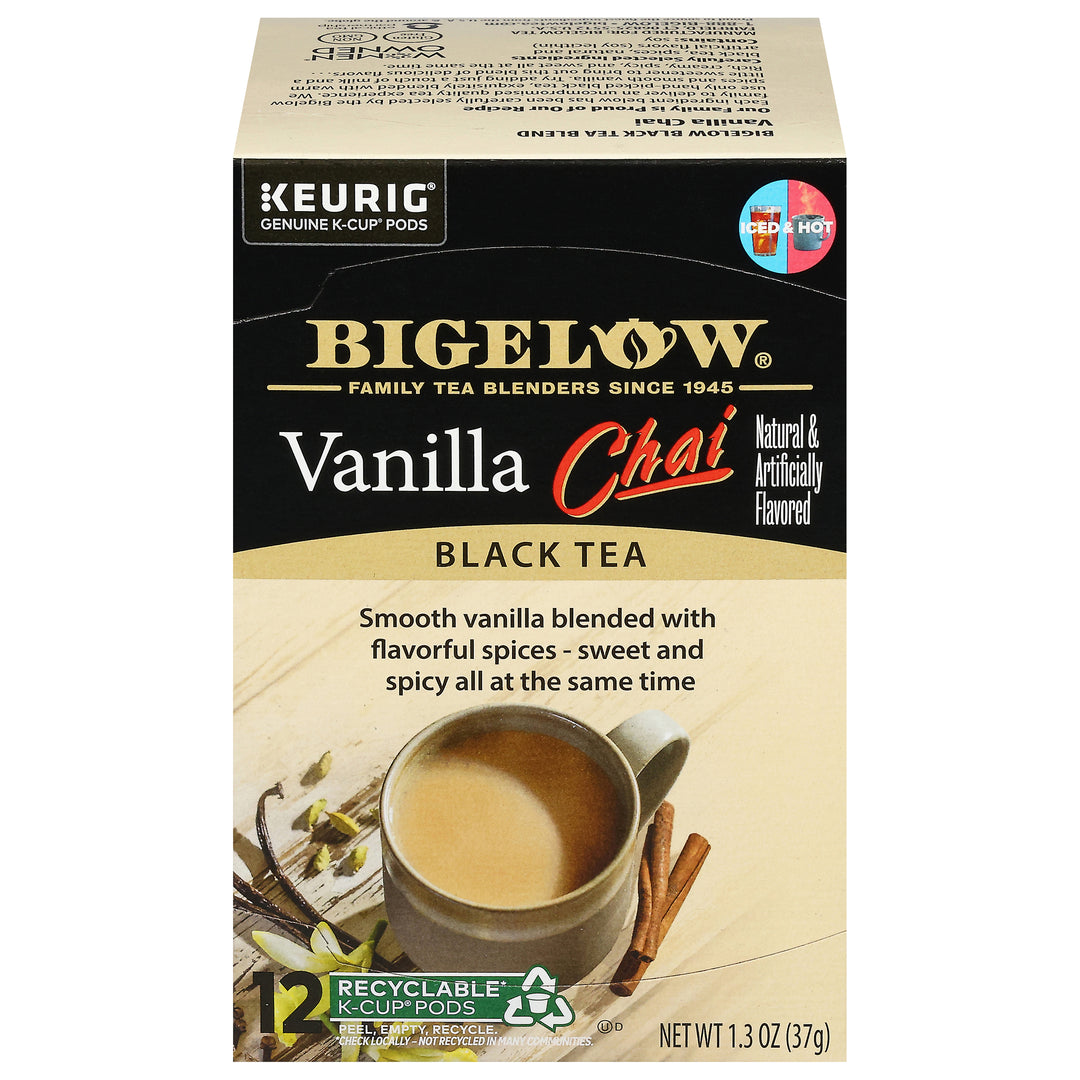 Box of Bigelow Vanilla Chai Black Tea K-Cups