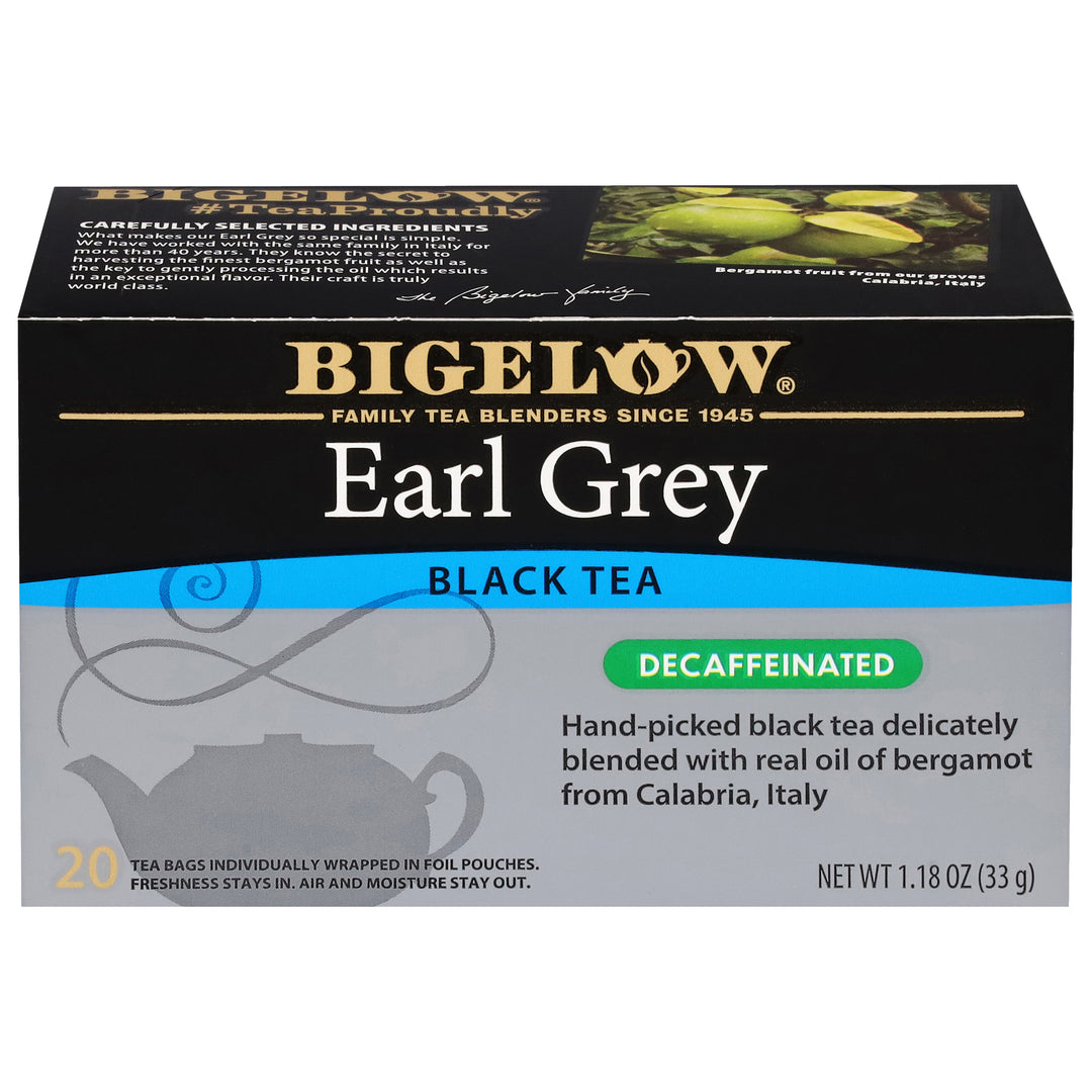 Front of Earl Grey Tea Decaf  box