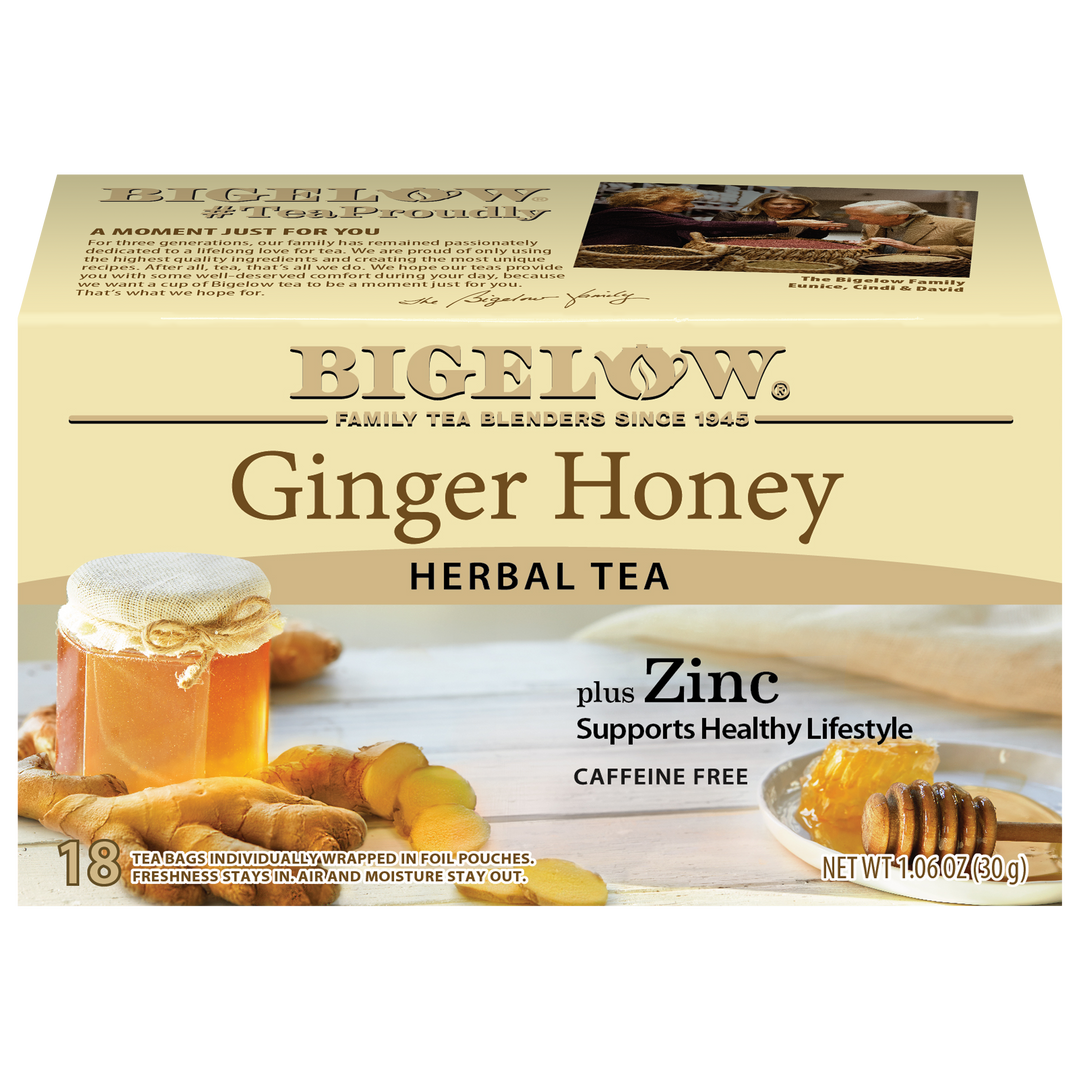 Bigelow Tea| Bigelow Ginger Honey Plus Zinc Herbal Tea