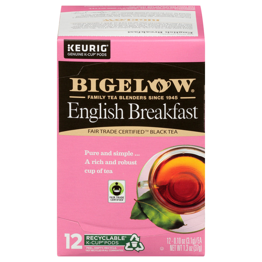 Bigelow English breakfast Black Tea K-Cups Box for Keurig