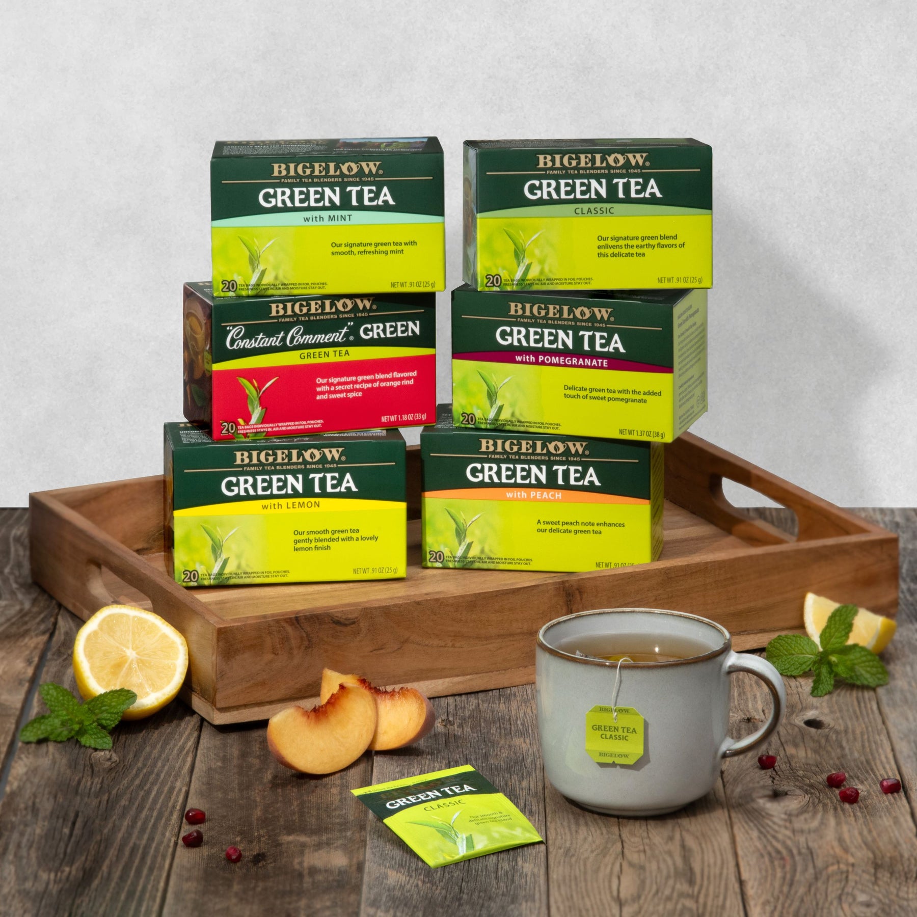 Mixed Case of 6 Bigelow Green Teas - Case of 6 boxes- total of 120 teabags  – Bigelow Tea