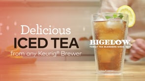 Watch video on how to brew over ice Bigelow Tea K-Cups