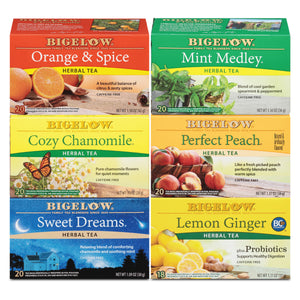 Mixed Case of 6 Bigelow Herbal Teas - Case of 6 boxes- total of 118 teabags  – Bigelow Tea