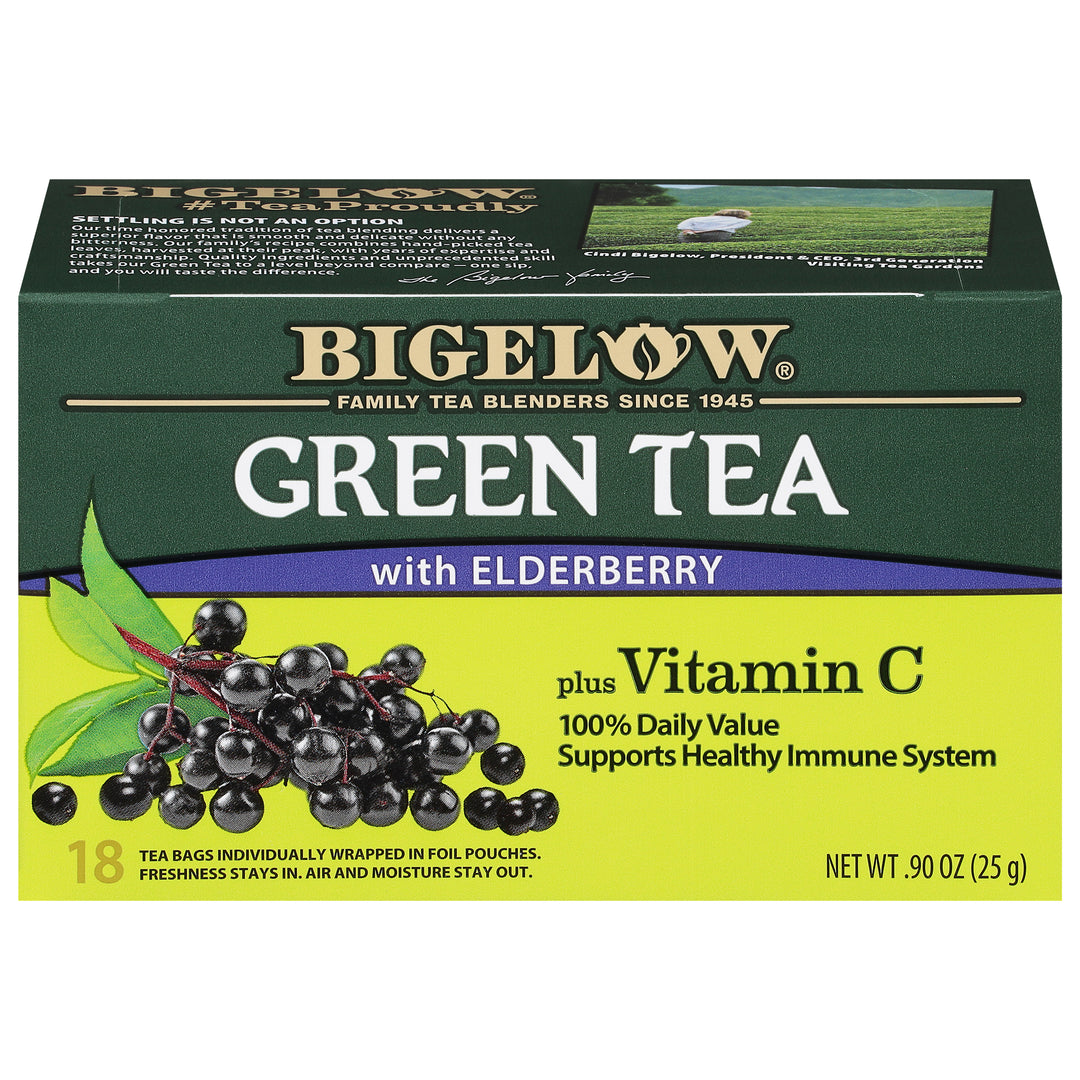 Front Green Tea with Elderberry plus Vitamin C box