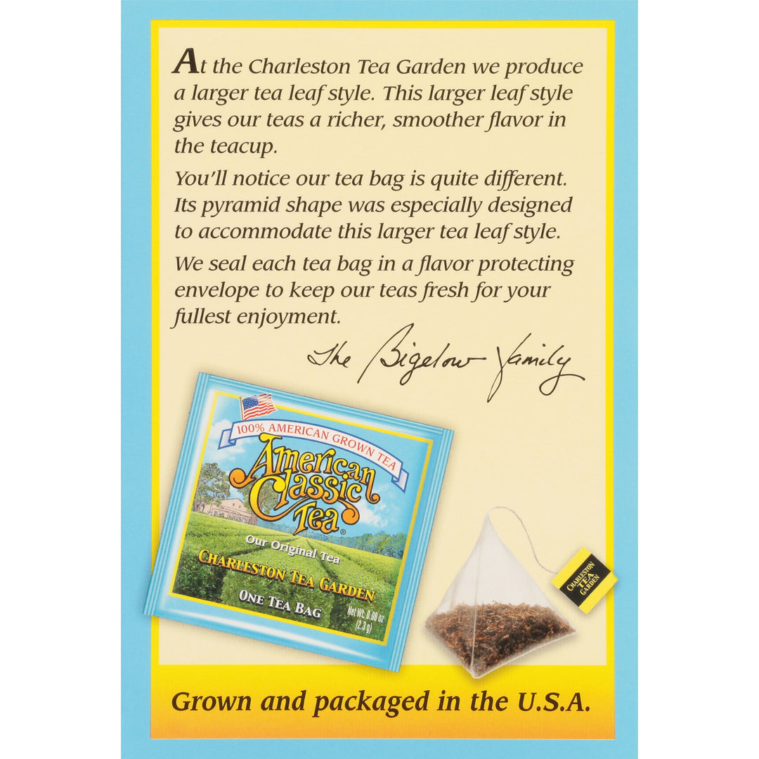  left Side panel of American Classic Tea Box