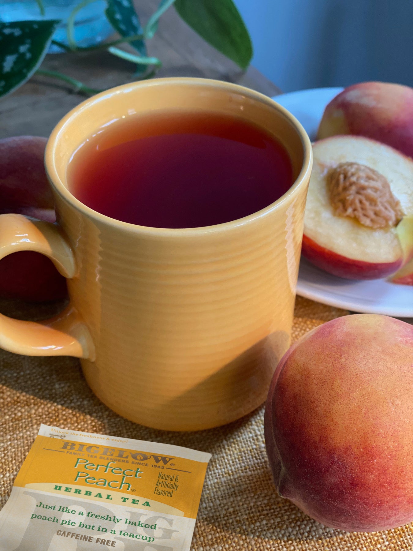Peach Bellini Tea, Peach Herbal Tea, Peach Apricot Tea
