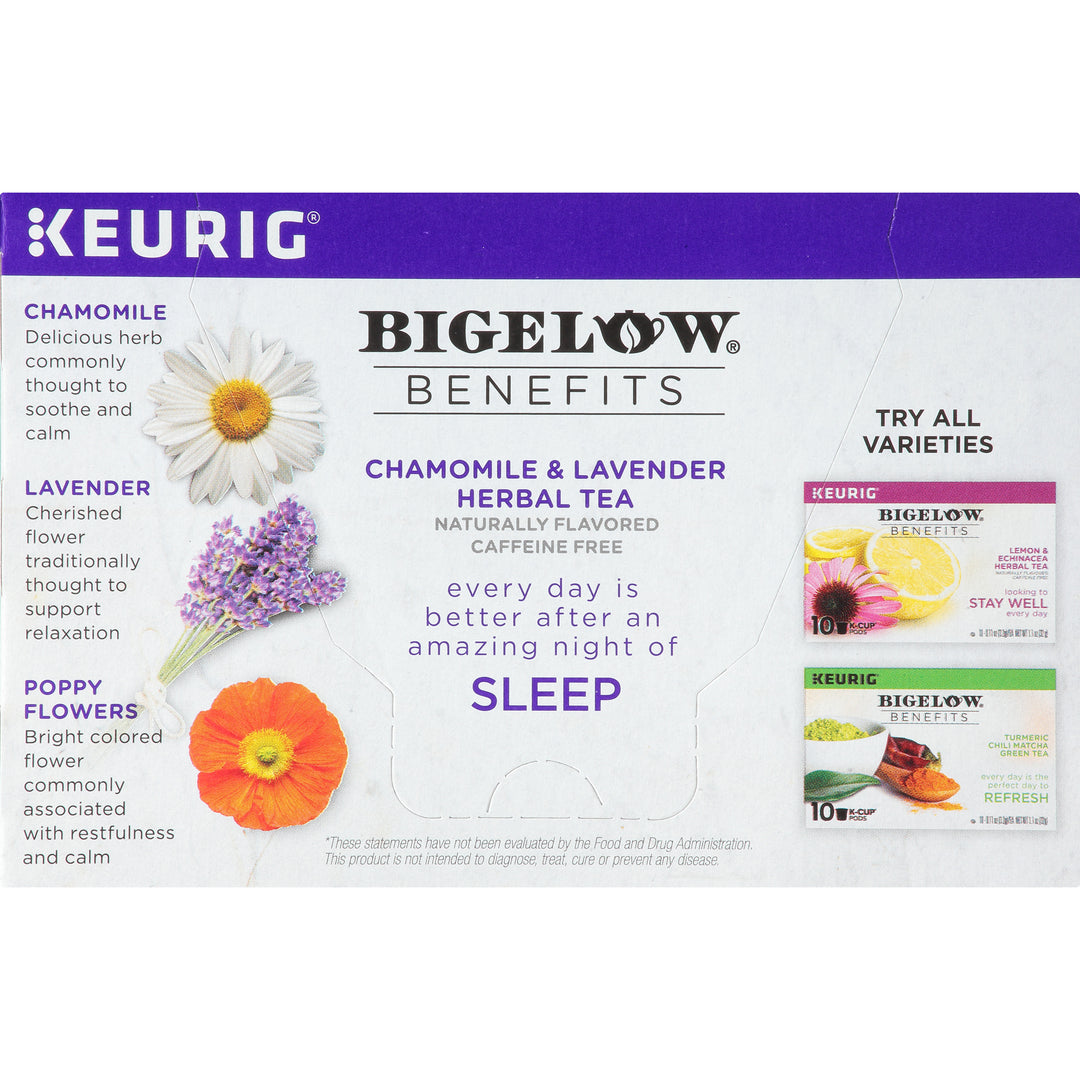 Ingredient listing of Chamomile and Lavender Herbal Tea K-Cup